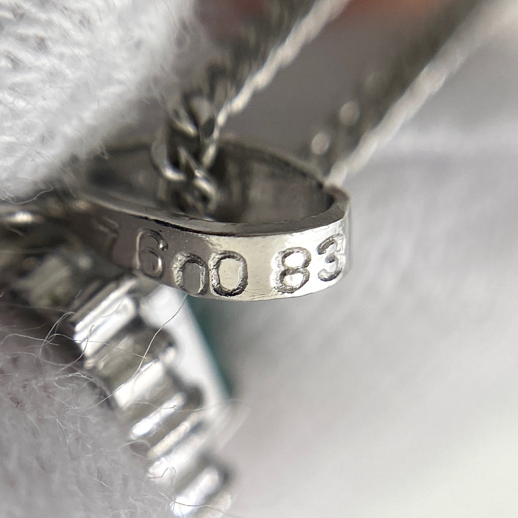 エメラルド デザインネックレス プラチナ ペンダント メレダイヤ ネックレス Pt900 Pt850 エメラルド レディース 【中古】nbjwl