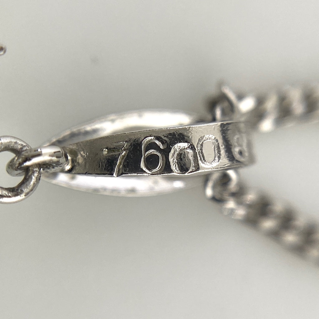 エメラルド デザインネックレス プラチナ ペンダント メレダイヤ ネックレス Pt900 Pt850 エメラルド レディース 【中古】nbjwl
