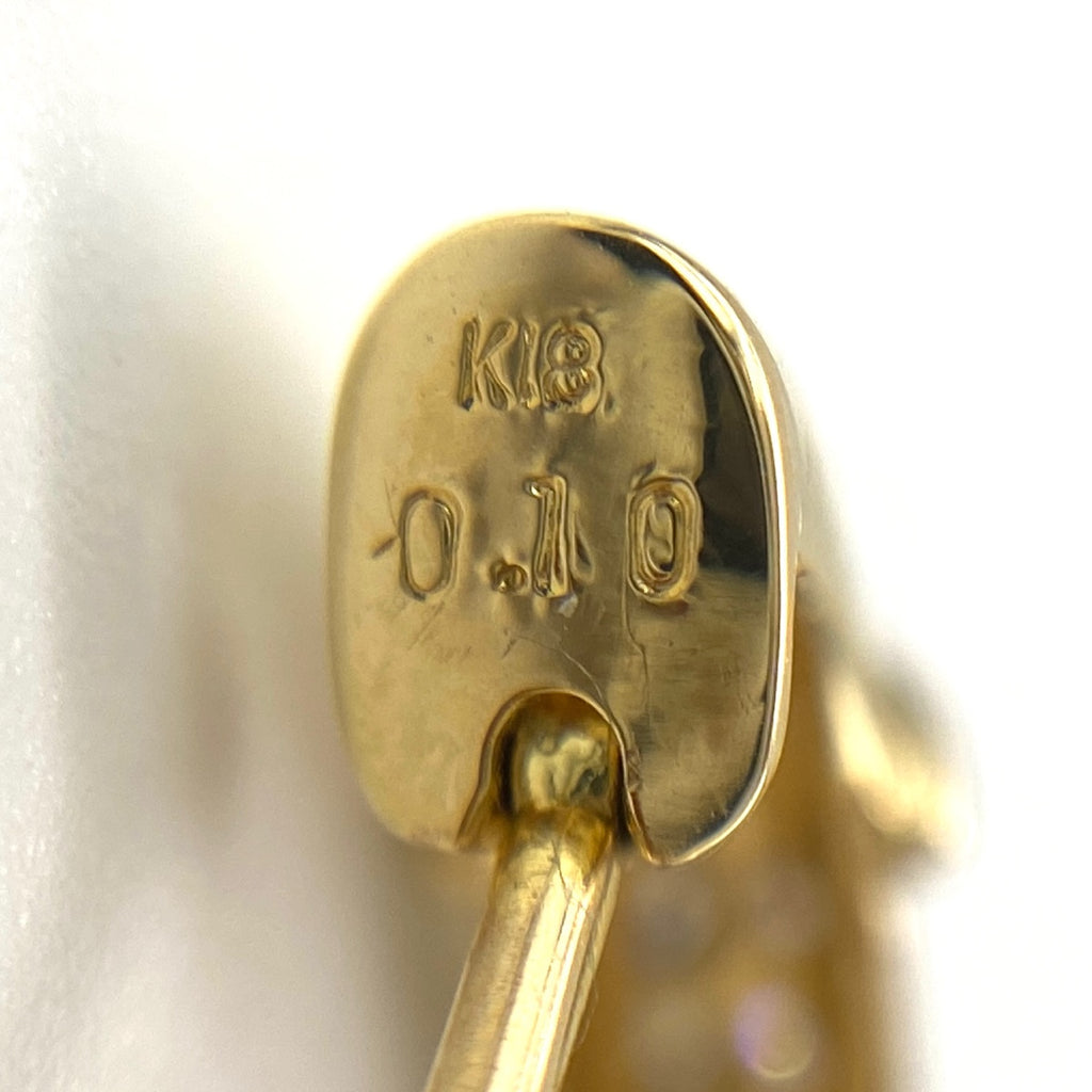 メレダイヤ デザインイヤリング YG イエローゴールド ピアス 2way イヤリング K18 ダイヤモンド レディース 【中古】nbjwl