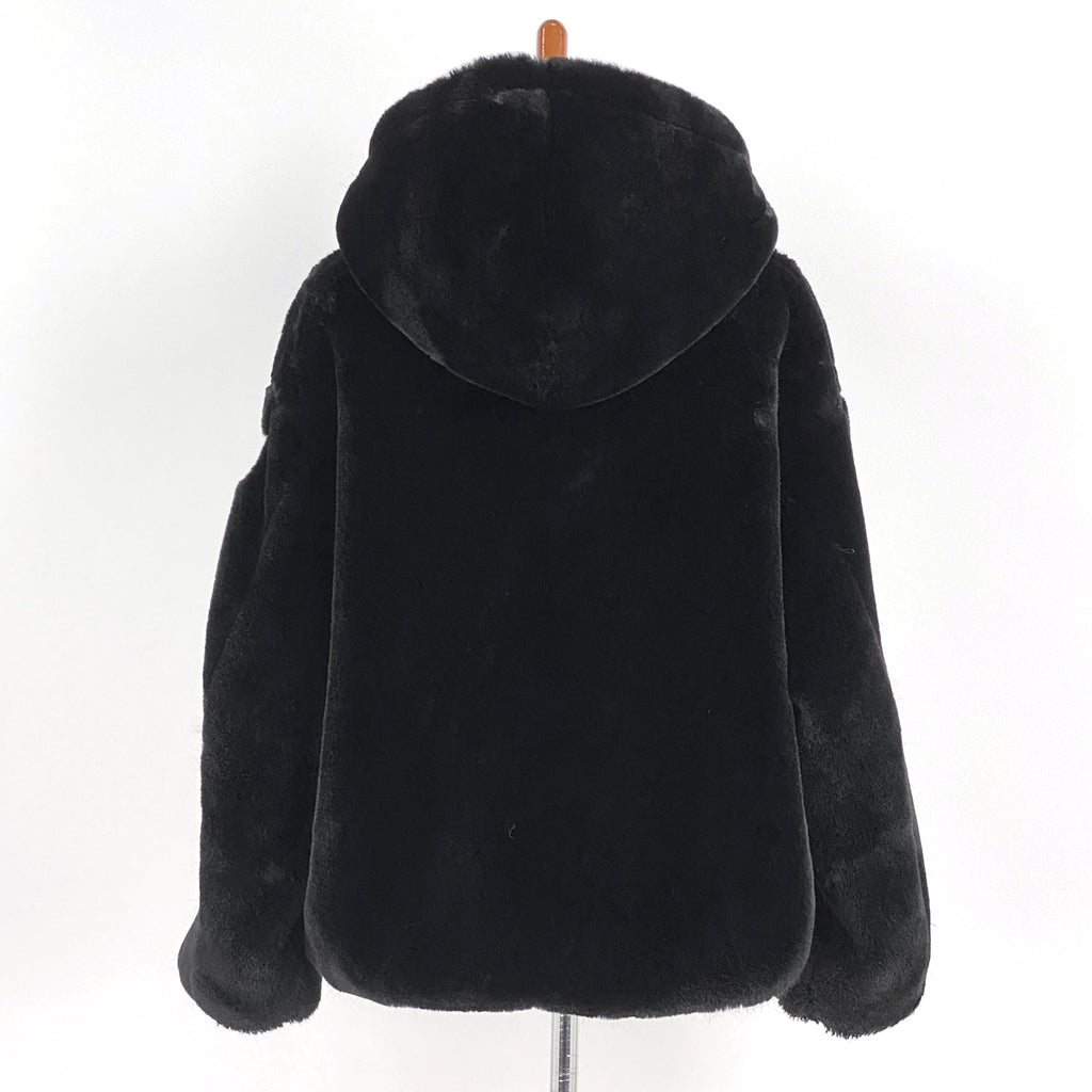 タトラス ロゴ ボア ブルゾン フーデッド ジャケット アウター ブルゾン ポリエステル ブラック レディース 【中古】brapp