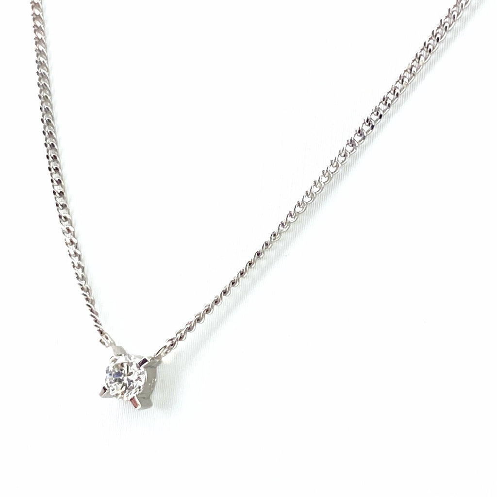 ダイヤモンド デザインネックレス プラチナ ペンダント ネックレス Pt850 ダイヤモンド レディース 【中古】nbjwl