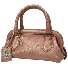 フェンディ セレリア ハンドバッグ ロゴ ハンドバッグ レザー メタリックピンク 8BN126 レディース 【中古】brbag
