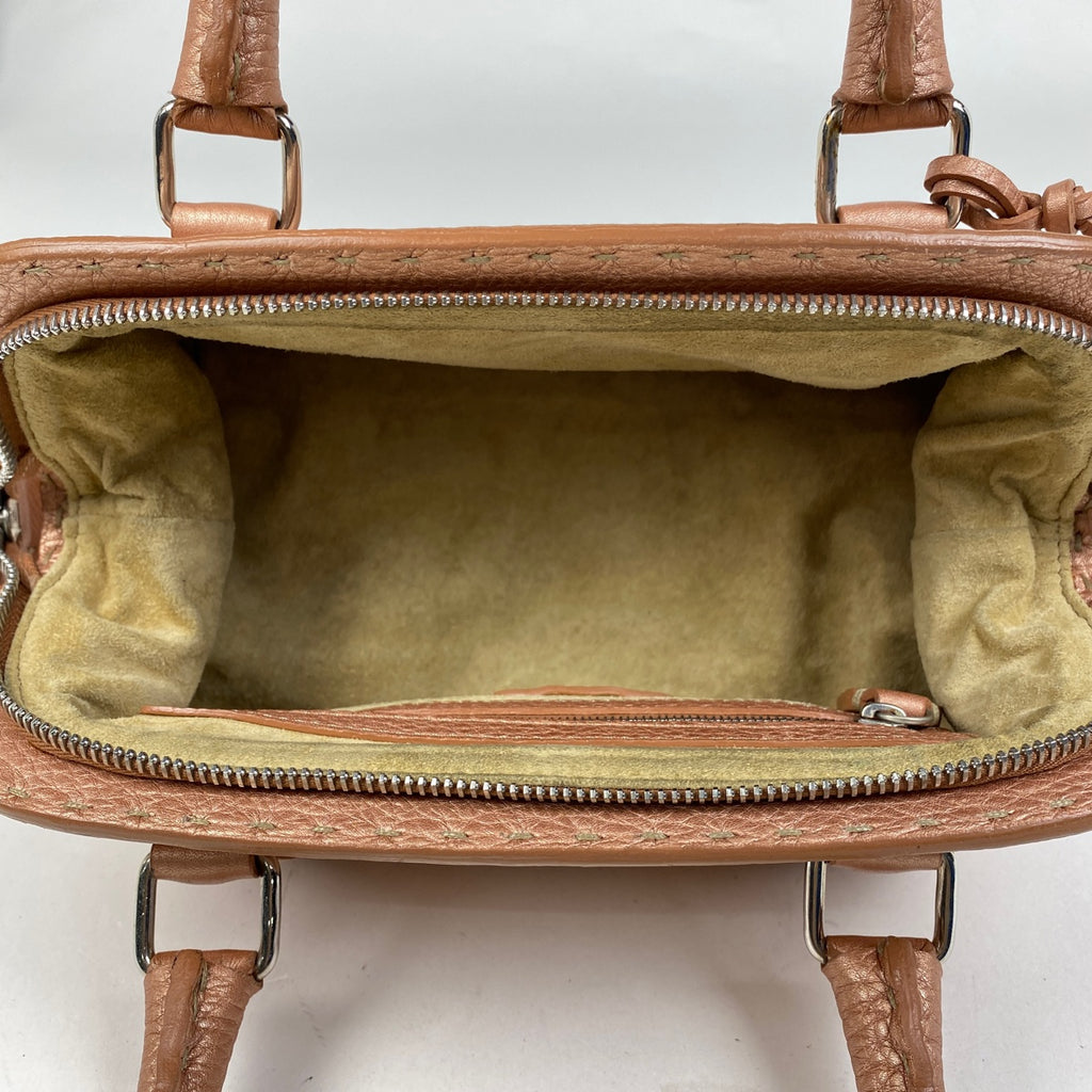 フェンディ セレリア ハンドバッグ ロゴ ハンドバッグ レザー メタリックピンク 8BN126 レディース 【中古】brbag