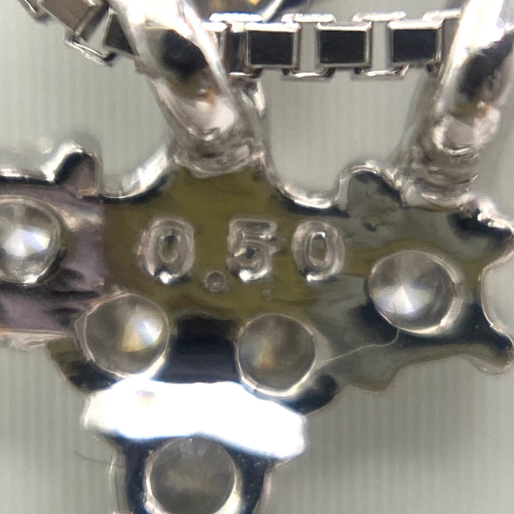 タサキ ドールモチーフ デザインネックレス WG ホワイトゴールド ペンダント メレダイヤ 人形 ネックレス K18 WG ダイヤモンド レディース 【中古】brjwl