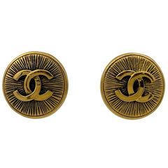 シャネル ココマーク ラウンド イヤリング 丸型 イヤリング GP ゴールド レディース 【中古】bracc