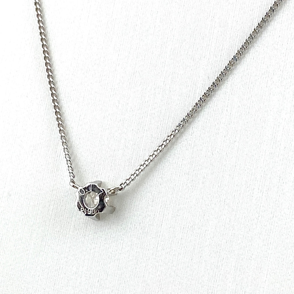 メレダイヤ デザインネックレス プラチナ ペンダント ネックレス Pt900 Pt850 ダイヤモンド レディース 【中古】nbjwl