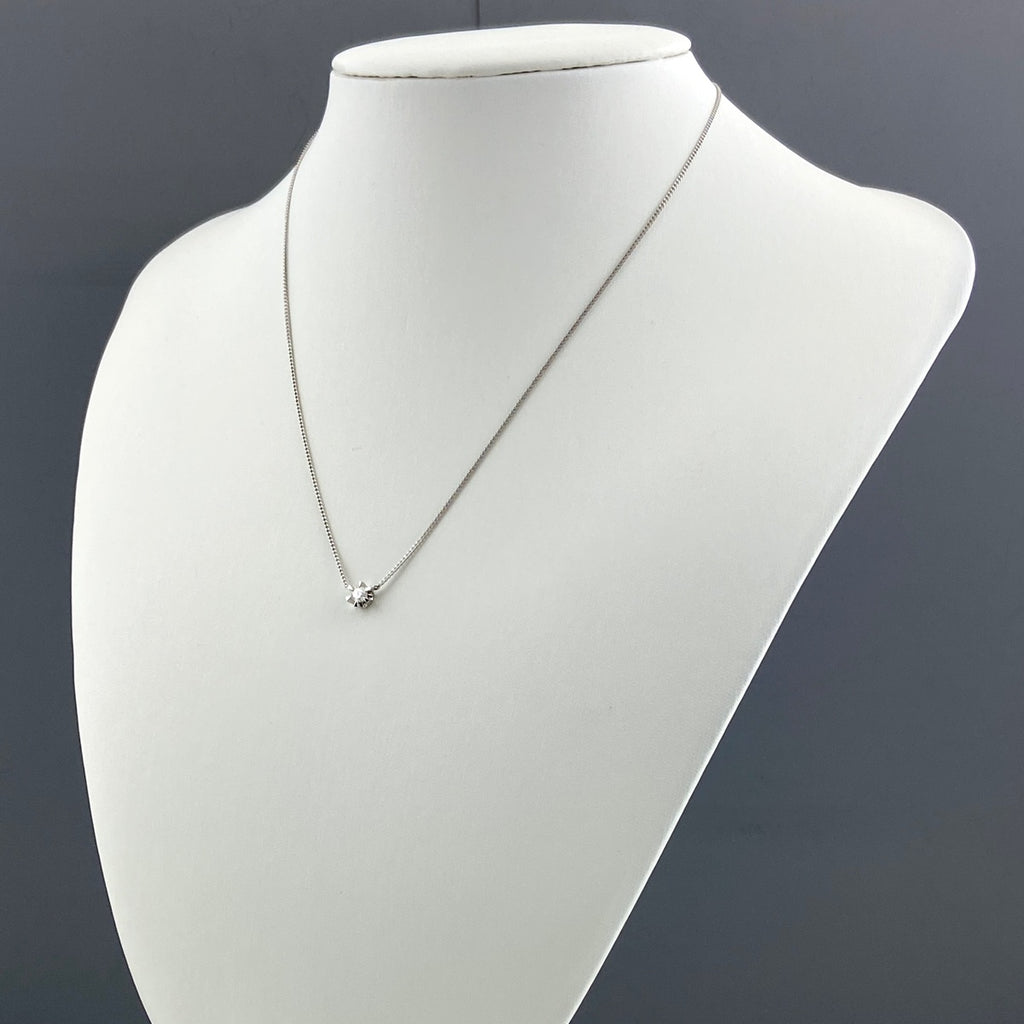 メレダイヤ デザインネックレス プラチナ ペンダント ネックレス Pt900 Pt850 ダイヤモンド レディース 【中古】nbjwl