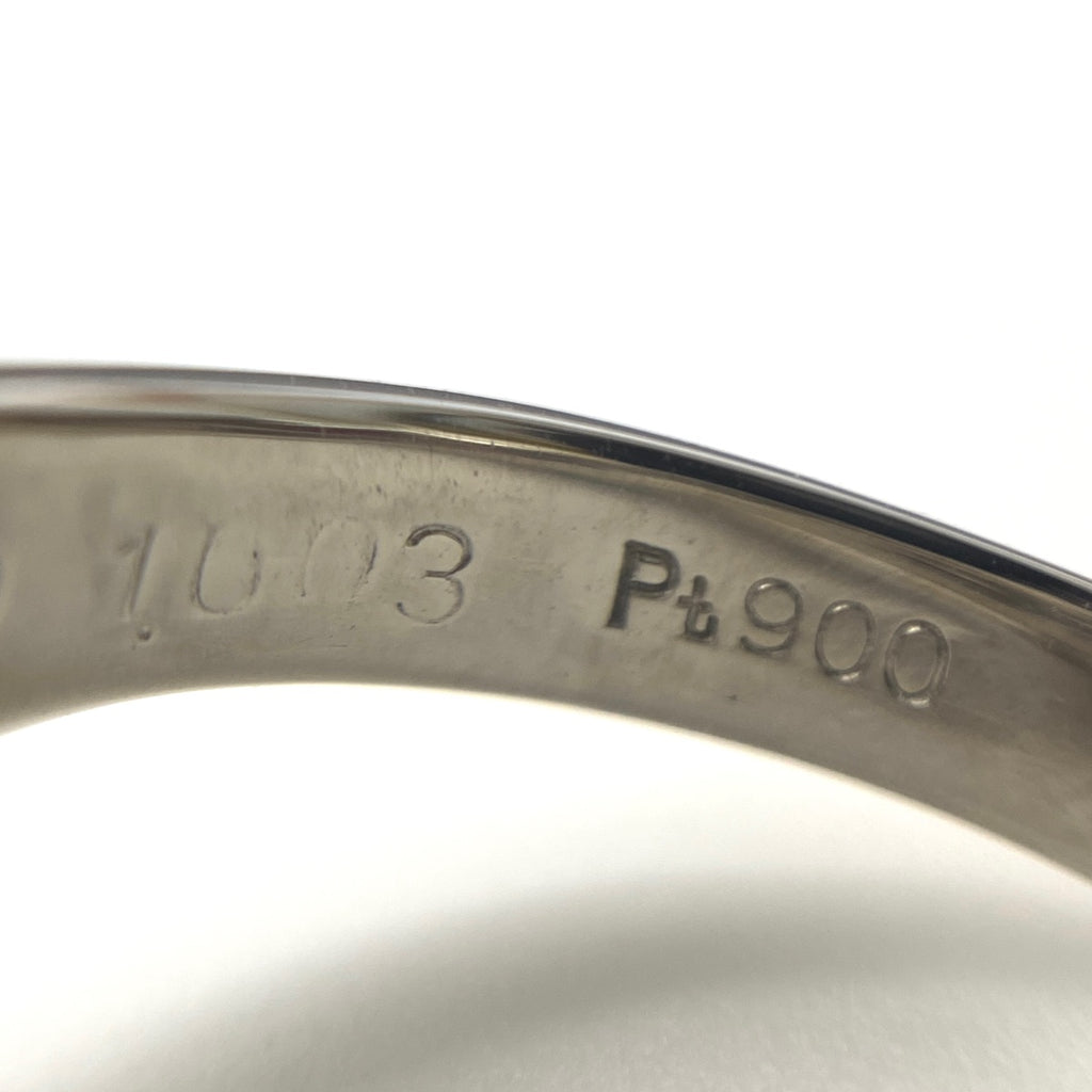 ルビー デザインリング プラチナ 指輪 メレダイヤ リング 9号 Pt900 ルビー ダイヤモンド レディース 【中古】nbjwl