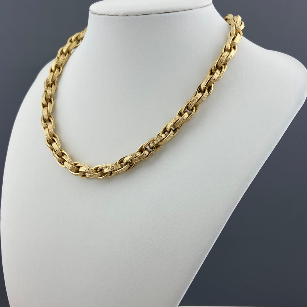ウノアエレ デザインネックレス YG イエローゴールド ネックレス 750 レディース 【中古】brjwl