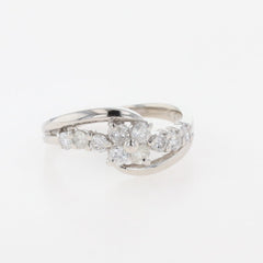 メレダイヤ デザインリング プラチナ 指輪 リング 8.5号 Pt900 ダイヤモンド レディース 【中古】nbjwl