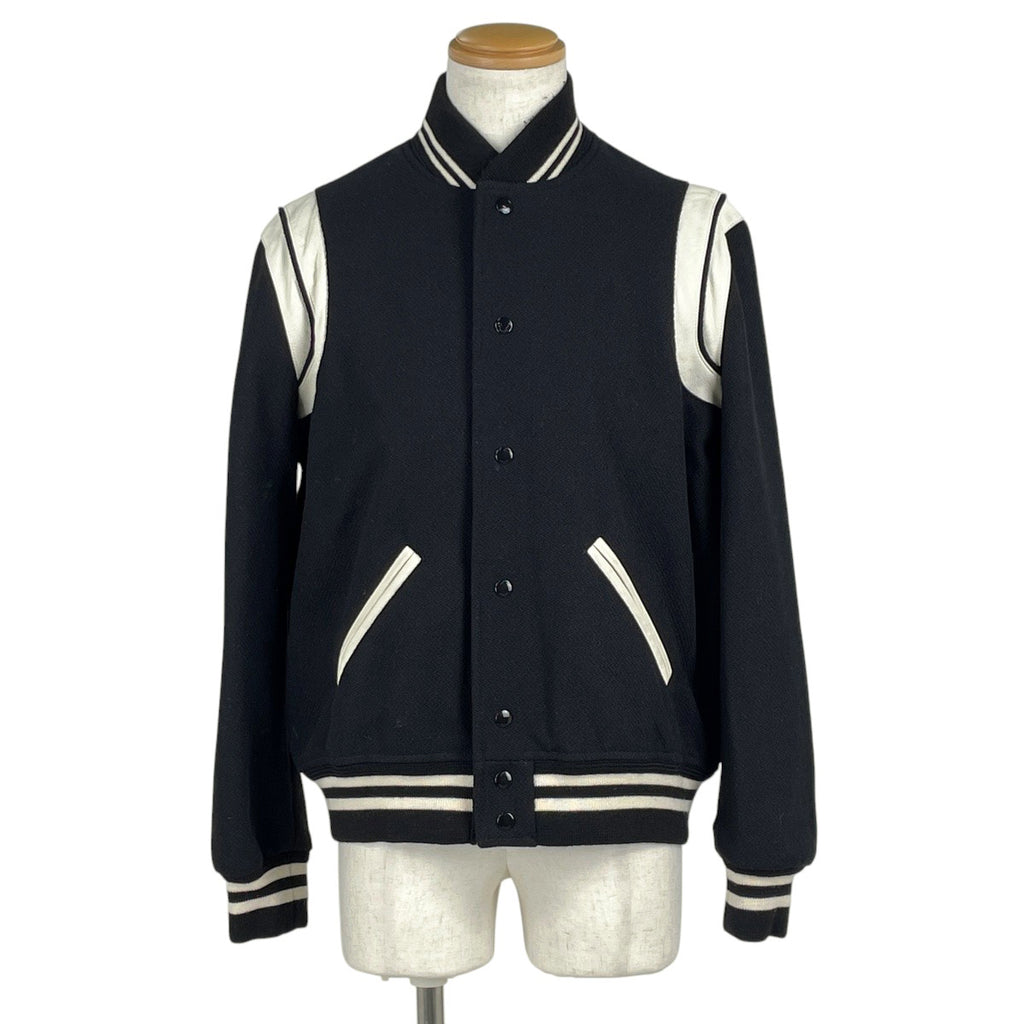 サンローランパリ テディ ブルゾン ジャケット スタジャン アウター ブルゾン ウール ナイロン ブラック メンズ 【中古】brapp