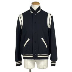 サンローランパリ テディ ブルゾン ジャケット スタジャン アウター ブルゾン ウール ナイロン ブラック メンズ 【中古】brapp