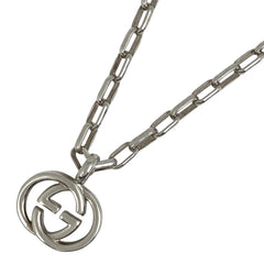 グッチ GGロゴ ネックレス インターロッキングG ネックレス シルバー925 シルバー レディース 【中古】bracc