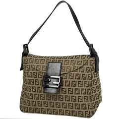 フェンディ ズッキーノ柄 ショルダーバッグ 肩掛け ハンドバッグ ワンショルダー ショルダーバッグ キャンバス ベージュ ブラウン 8BR004 レディース 【中古】brbag