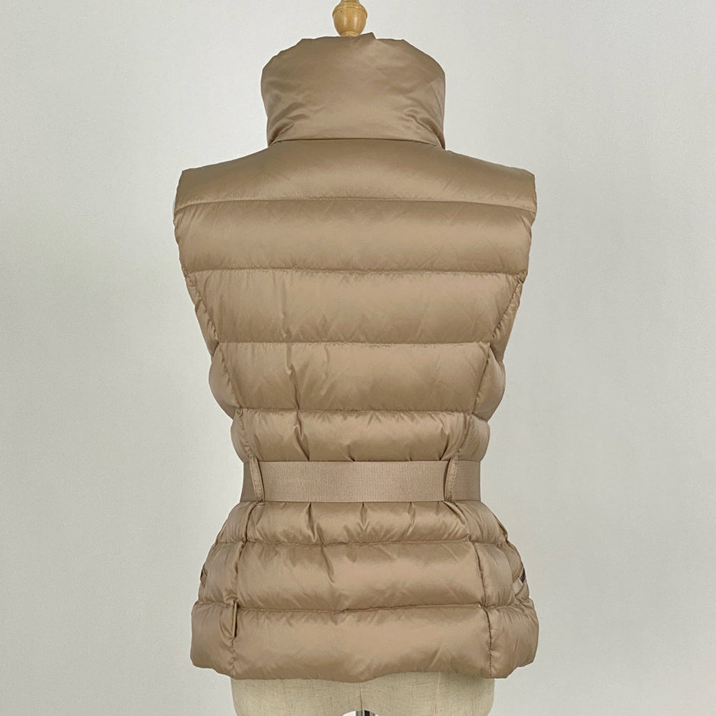 モンクレール ロゴベルト ダウンベスト TAREG GILET ダブルファスナー アウター ダウンベスト ベージュ レディース 【中古】brapp