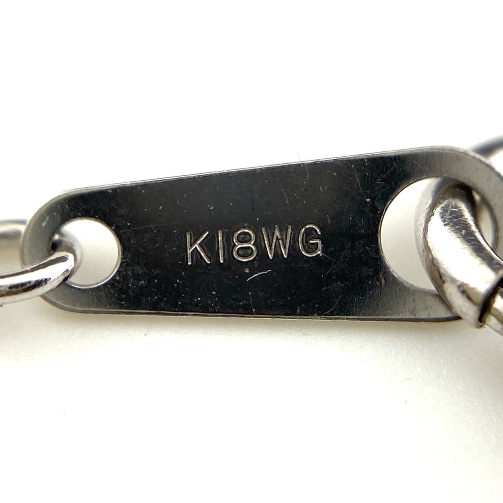 フラワーモチーフ デザインネックレス WG ホワイトゴールド ペンダント メレダイヤ 花 ネックレス K18 WG ダイヤモンド レディース 【中古】nbjwl