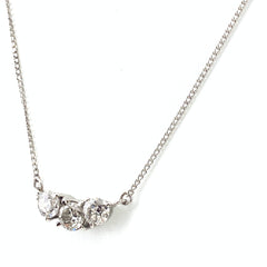 メレダイヤ デザインネックレス プラチナ ペンダント ネックレス Pt900 Pt850 ダイヤモンド レディース 【中古】nbjwl