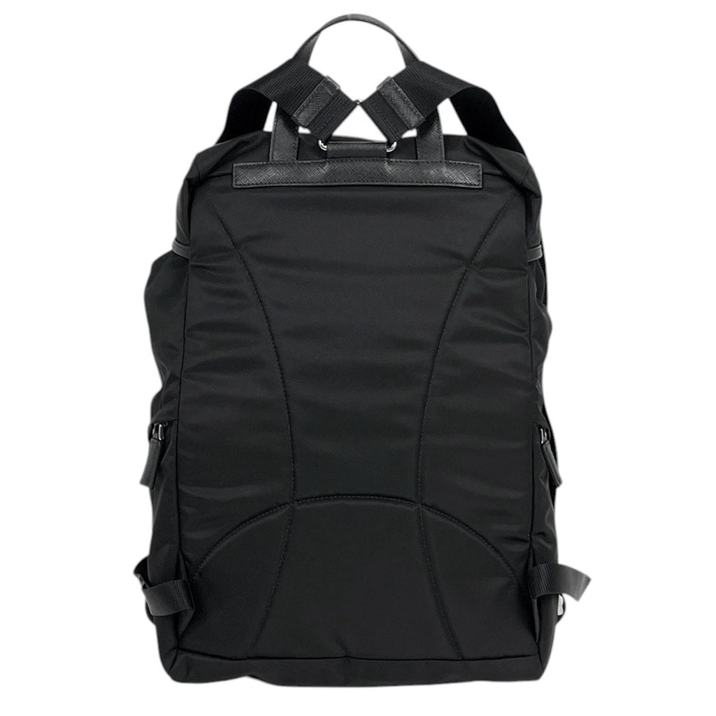 プラダ ロゴプレート リュックサック バッグパック デイパック リュック テスートナイロン ネロ(ブラック) 1BZ039 レディース 【中古】