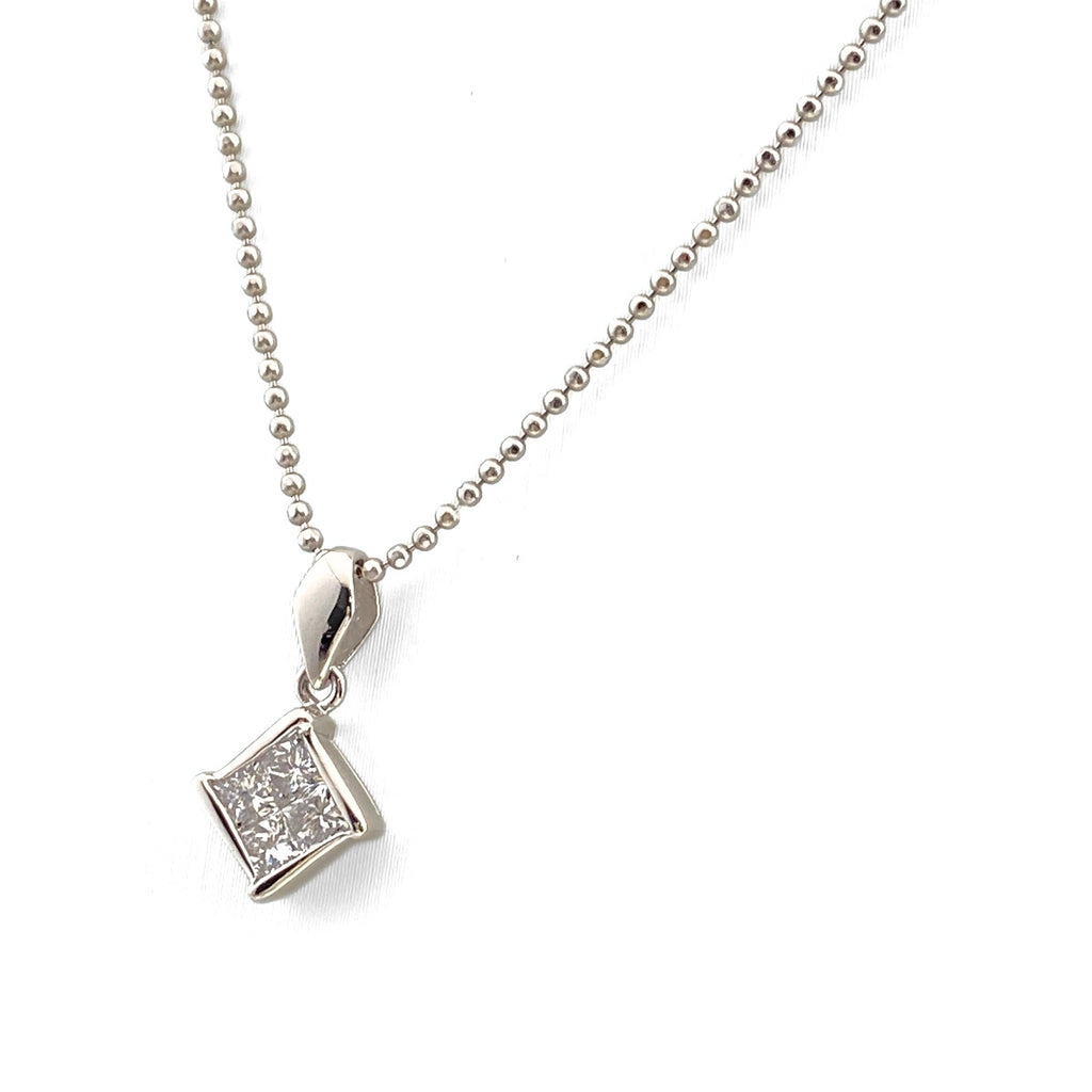 レディース ネックレス プラチナ ペンダント ダイヤモンド 中古 nbjwl