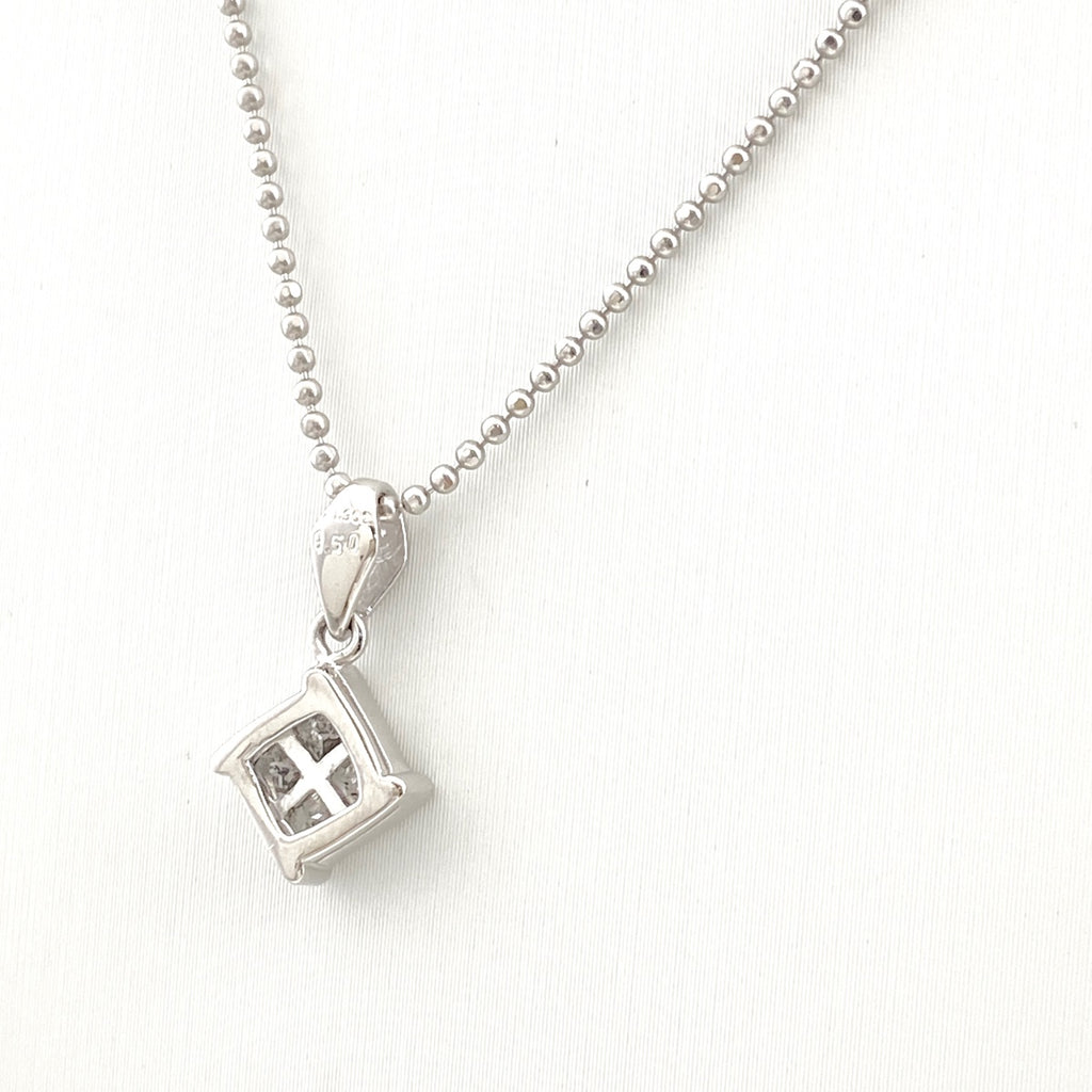 レディース ネックレス プラチナ ペンダント ダイヤモンド 中古 nbjwl