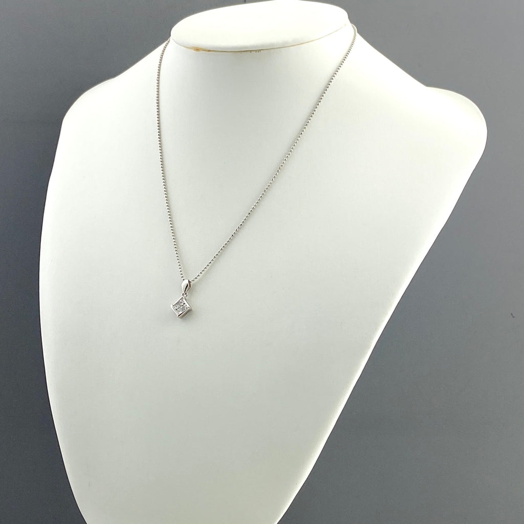 レディース ネックレス プラチナ ペンダント ダイヤモンド 中古 nbjwl