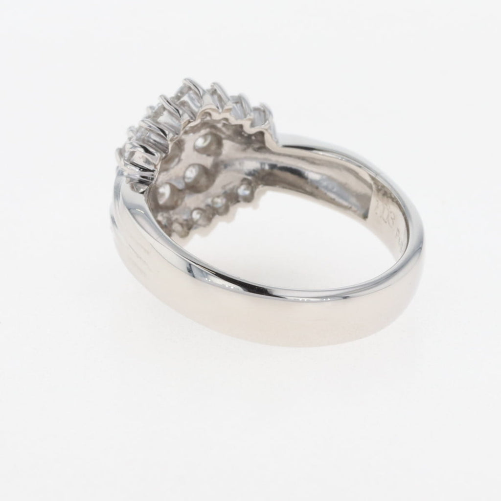 メレダイヤ デザインリング プラチナ 指輪 リング 12号 Pt900 ダイヤモンド レディース 【中古】nbjwl