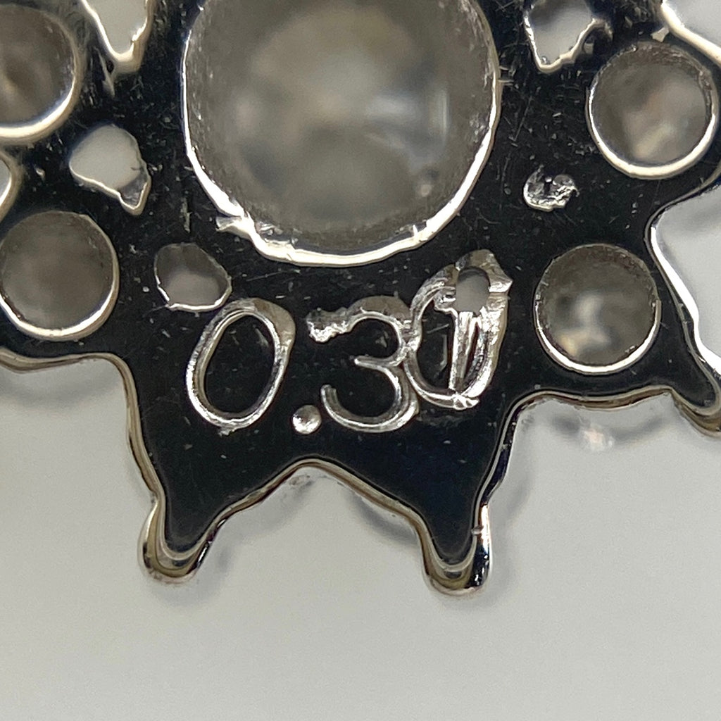 フラワーモチーフ デザインネックレス プラチナ ペンダント メレダイヤ 花 ネックレス Pt850 ダイヤモンド レディース 【中古】nbjwl