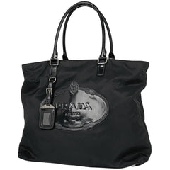 プラダ ロゴ トートバッグ 肩掛け ハンドバッグ トートバッグ ナイロン ネロ(ブラック) レディース 【中古】brbag