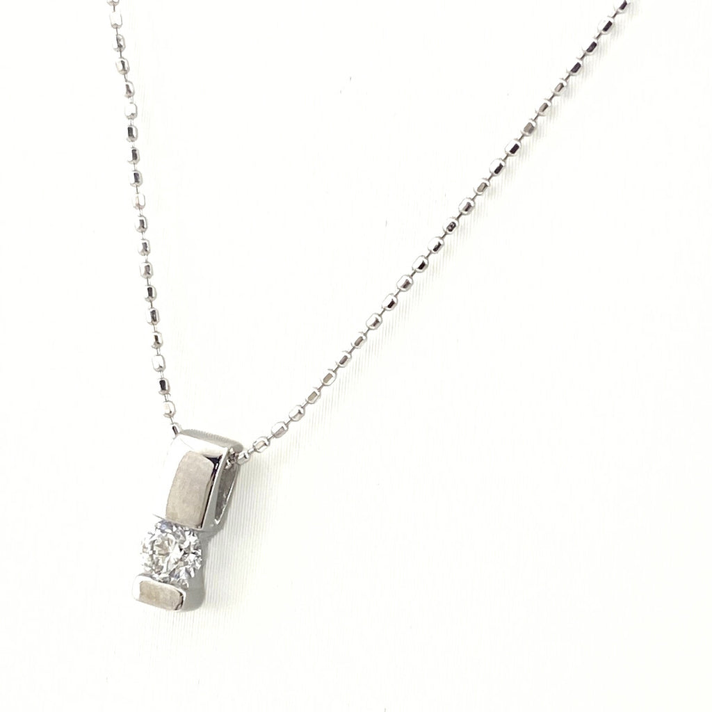 ダイヤモンド デザインネックレス プラチナ ペンダント ネックレス Pt900 750 ダイヤモンド レディース 【中古】nbjwl