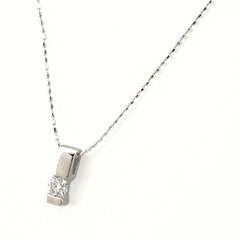 ダイヤモンド デザインネックレス プラチナ ペンダント ネックレス Pt900 750 ダイヤモンド レディース 【中古】nbjwl