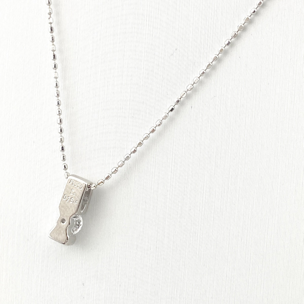 ダイヤモンド デザインネックレス プラチナ ペンダント ネックレス Pt900 750 ダイヤモンド レディース 【中古】nbjwl