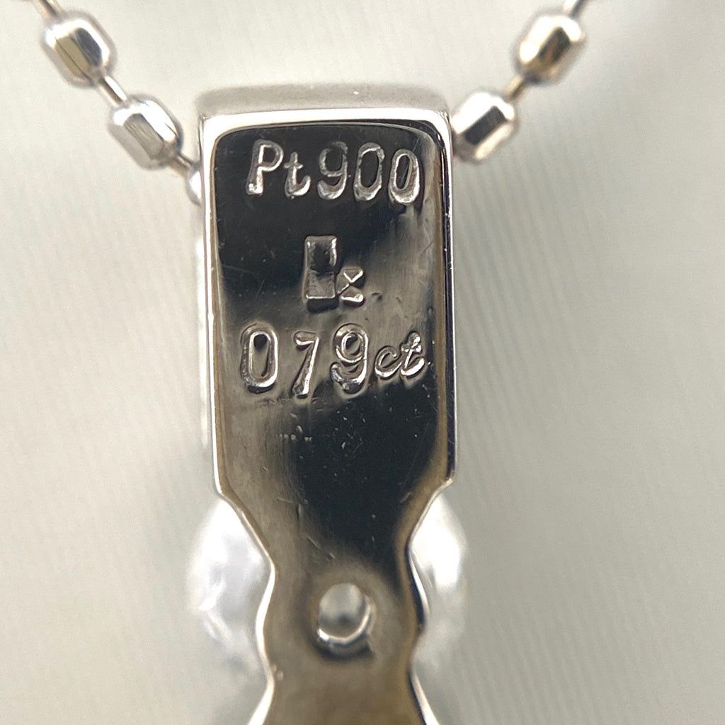 ダイヤモンド デザインネックレス プラチナ ペンダント ネックレス Pt900 750 ダイヤモンド レディース 【中古】nbjwl