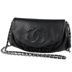 シャネル ココマーク チェーン ウォレット ショルダーバッグ ブラック レディース 【中古】brbag
