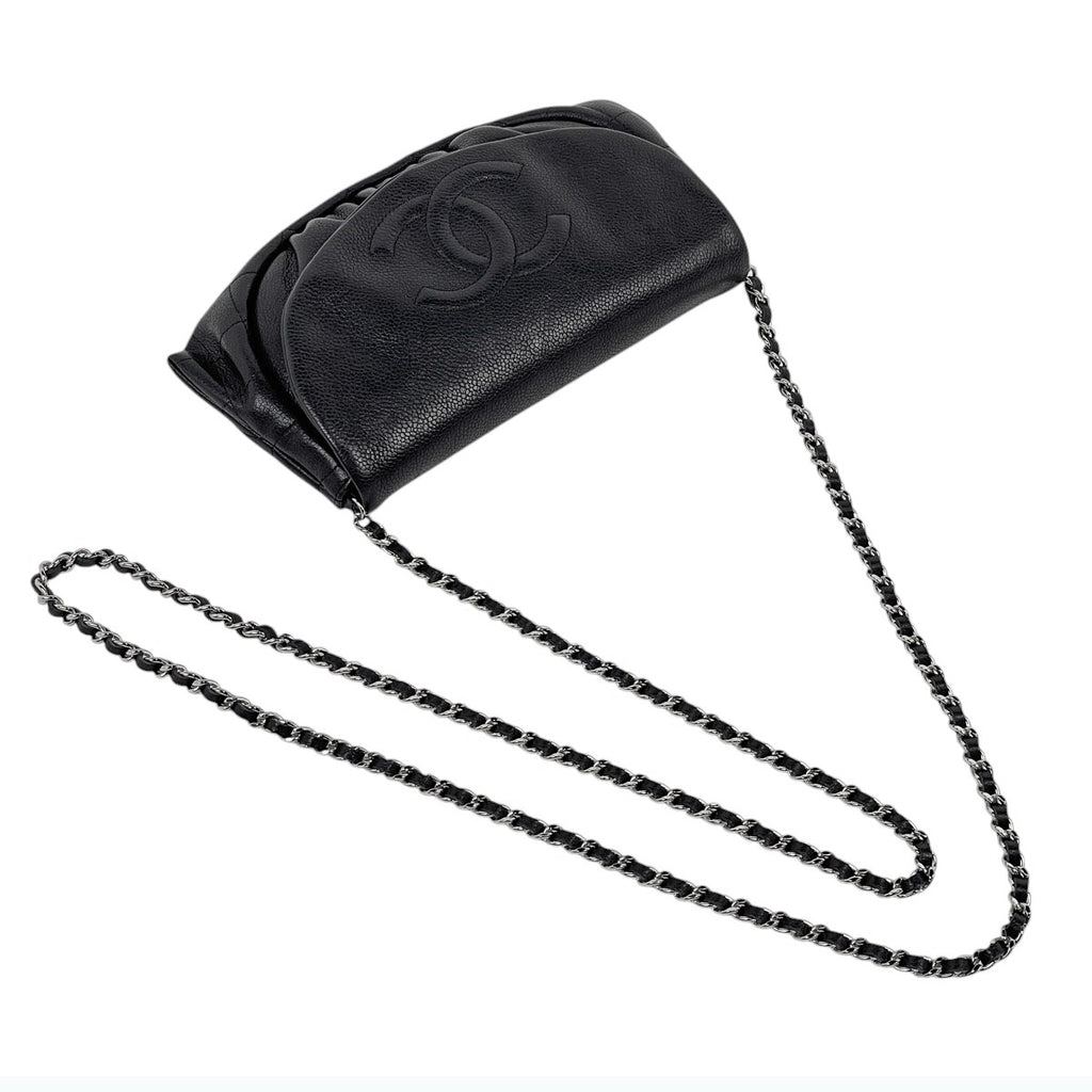 シャネル ココマーク チェーン ウォレット ショルダーバッグ ブラック レディース 【中古】brbag