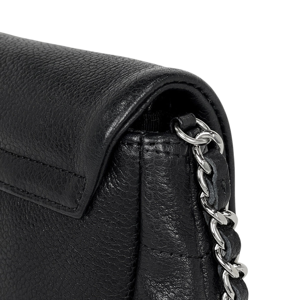 シャネル ココマーク チェーン ウォレット ショルダーバッグ ブラック レディース 【中古】brbag