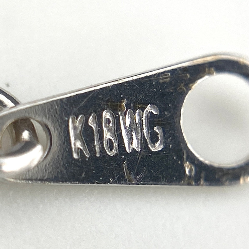 メレダイヤ デザインネックレス WG ホワイトゴールド ペンダント ネックレス K18 WG ダイヤモンド レディース 【中古】nbjwl