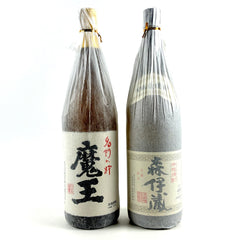 【東京都内限定お届け】 2本 白玉醸造 名門の粋 魔王 森伊蔵 かめ壺焼酎 芋焼酎 1800ml 焼酎セット 【古酒】liqbb