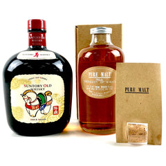 【東京都内限定お届け】 2本 サントリー オールド 干支 午歳 ニッカ ピュアモルト ホワイト 700ml ウイスキー セット 【古酒】liqbb