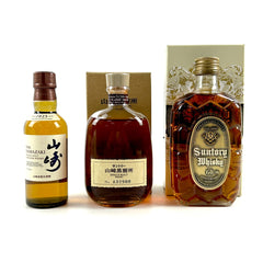 【東京都内限定お届け】 3本 サントリー SUNTORY 山崎 シングルモルト ジャパニーズ 山崎蒸留所 シングルモルト 角瓶 60周年 300ml ウイスキー セット 【古酒】liqbb
