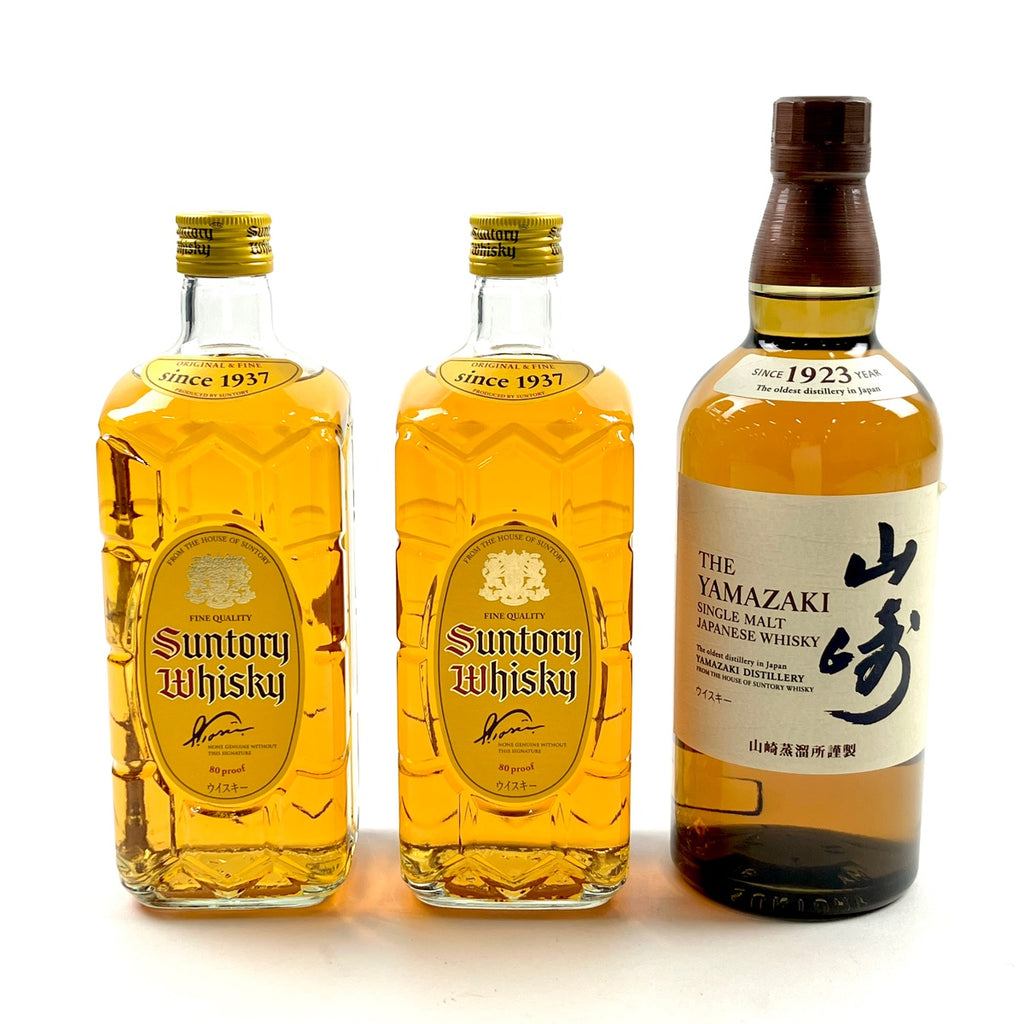 【東京都内限定お届け】 3本 サントリー SUNTORY ファインクオリティ 向獅子 角瓶 ファインクオリティ 向獅子 角瓶 山崎 シングルモルト ジャパニーズ 700ml ウイスキー セット 【古酒】 liqbb