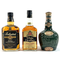 3本 バランタイン ホワイトヘザー シーバスブラザーズ スコッチ 750ml ウイスキー セット 【古酒】