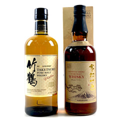 【東京都内限定お届け】 2本 サントネージュワイン ニッカ 竹鶴 ピュアモルト 白ラベル 700ml ウイスキー セット 【古酒】 liqbb
