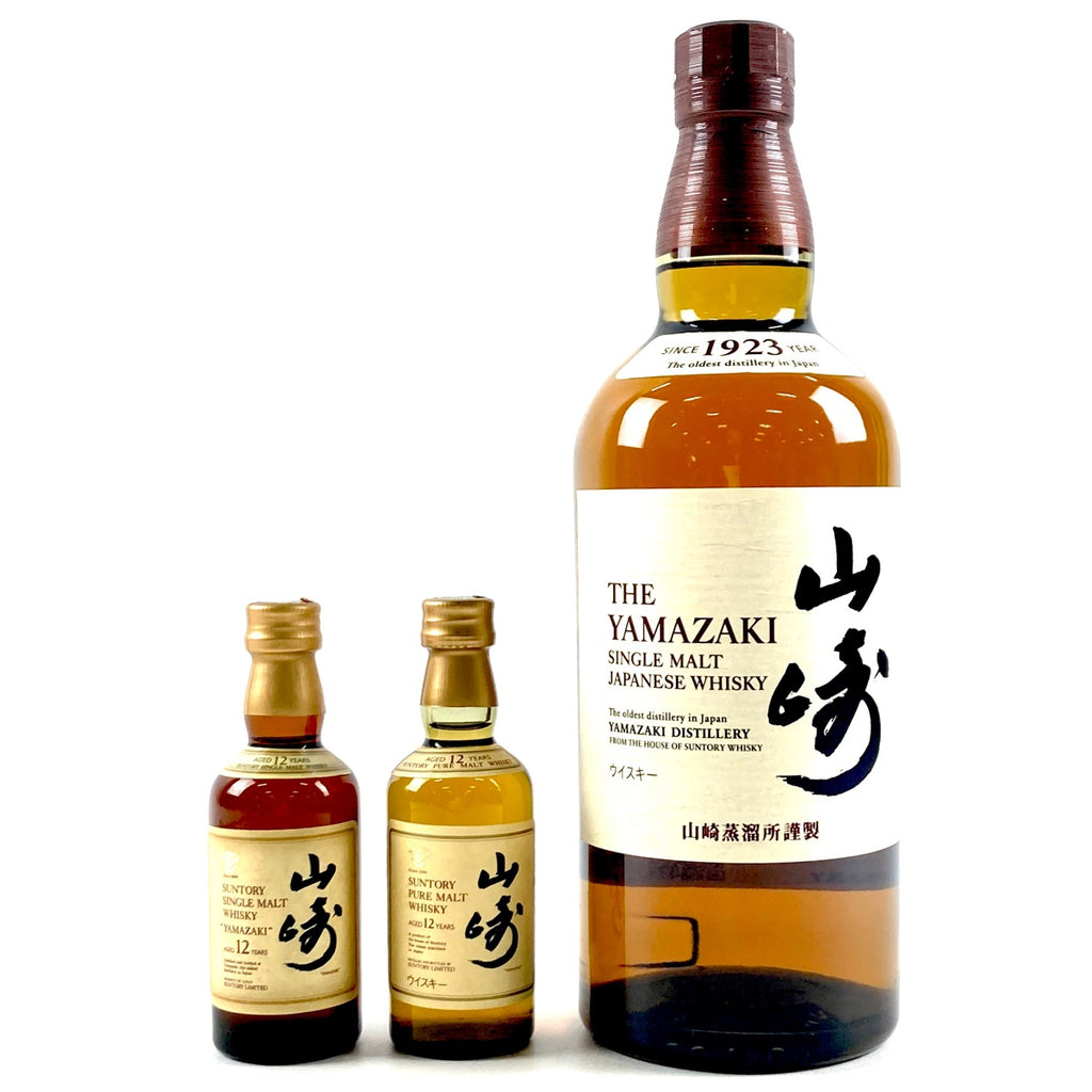 【東京都内限定お届け】 3本 サントリー SUNTORY 山崎 12年 シングルモルト ピュアモルト 山崎 シングルモルト 700ml ウイスキー セット 【古酒】 liqbb