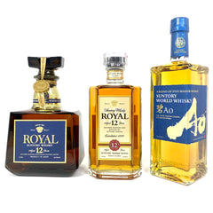【東京都内限定お届け】 3本 サントリー SUNTORY ローヤル 12年 青ラベル ローヤル 12年 スリムボトル 碧 720ml 【古酒】