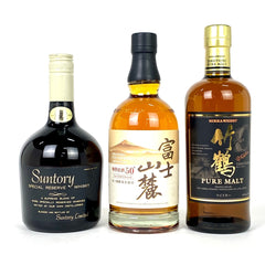 【東京都内限定お届け】 3本 サントリー キリン ニッカ 700ml ウイスキー セット 【古酒】liqbb