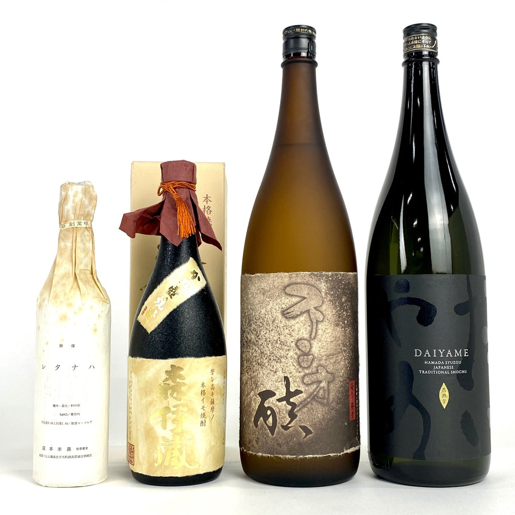 【東京都内限定お届け】 4本 佐多宗二商店 濱田酒造 黒木本店 森伊蔵 1800ml 焼酎セット 【古酒】liqbb