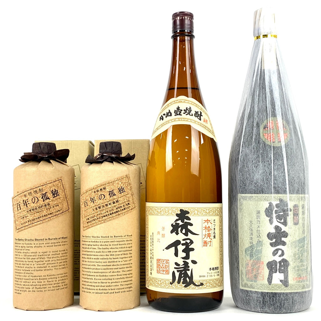 【東京都内限定お届け】 4本 太久保酒造 森伊蔵 黒木本店 麦焼酎 芋焼酎 1800ml 焼酎セット 【古酒】liqbb