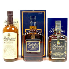 3本 バランタイン Ballantines 19年 シグネチャー 12年 ロイヤルブルー ゴールドシール 12年 スペシャルリザーブ 750ml ウイスキー セット 【古酒】