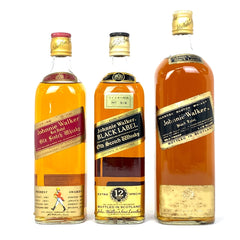 3本 ジョニーウォーカー JOHNNIE WALKER レッドラベル 12年 ブラックラベル エクストラスペシャル スコッチ 750ml ウイスキー セット 【古酒】liqbb