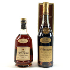 2本 ヘネシー Hennessy VSOP リキュール コニャック VSOP ファイン シャンパーニュ ゴールドラベル グリーンボトル 700ml ブランデー セット 【古酒】